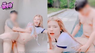 คลิปหลุด Onlyfans  mamemm1 น้องมีมี่เงี่ยนจัดเลยโดนแฟนจับเย็ดกลางสระน้ำโดนจับซอยหีกระเด้าหีไม่ยั้ง เสร็จแล้วขึ้นขย่มควยแล้วโดนจับเย็ดเด็ดๆ