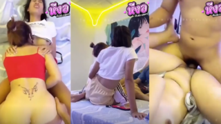คลิปหลุด ทางบ้าน เย็ดหีแฟนสาวล่อหีเพื่อนแฟนด้วยเย็ดคู่เลยสองหีมันส์ๆซ่ะใจ